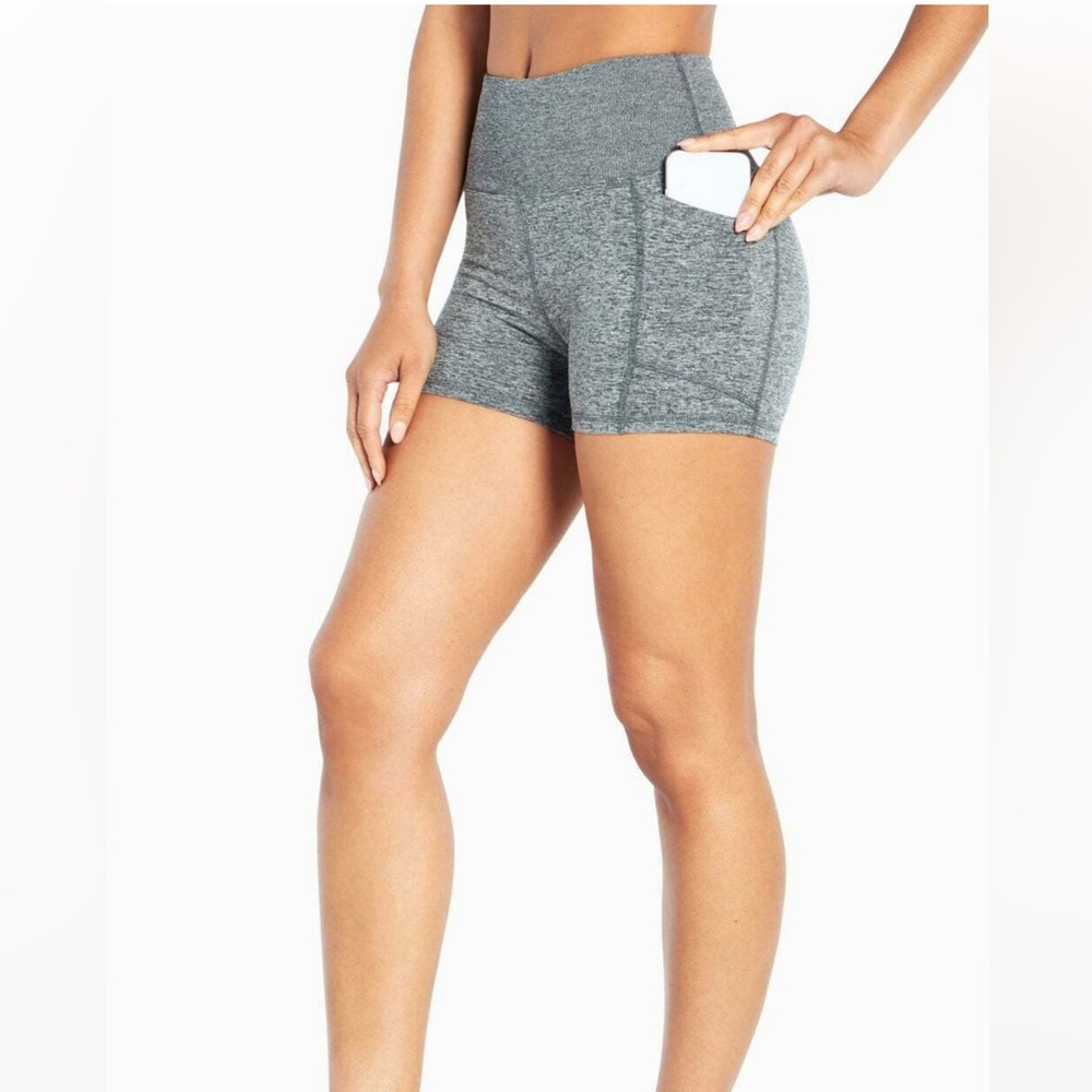 COPY - Zobha Womens Grey Heather Bike Shorts